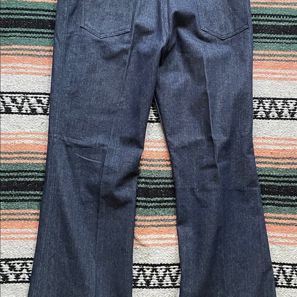 Vintage zayre dark wash 1970s straight with flat denim jeans 36 x 31 - Picture 5 of 5